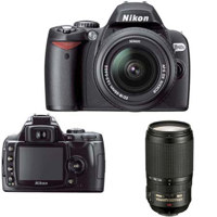 Nikon D40X 10.2 Megapixel Digital SLR Camera Two Lens Kit, with 18-55mm f/3.5-5.6G ED II AF-S DX Zoom & 70mm - 300mm f/4-5.6G ED-IF AF-S VR (Vibration Reduction) - USA Warranty