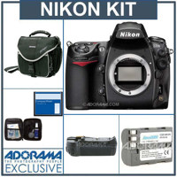Nikon D700 Digital SLR Camera Body Kit,with 4GB CF Memory Card, Pro Verical Grip / Battrey Holder. Spare EN- EL3e Lithium-Ion Battery, Camera Case. Professional Lens Cleaning Kit