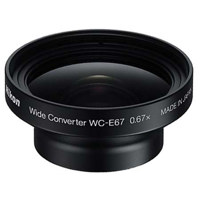 Nikon WCE-67 0.67x Wide Angle Conversion Lens for the Coolpix P5000 Digital Camera, Requires UR-E20 Adapter Ring.