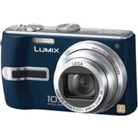 Panasonic Lumix DMC-TZ3A Digital Camera, 7.2 Megapixel, 10x Optical, 4x Digital Zoom, MEGA Optical Image Stabilization and 3" LCD Display - Blue Finish