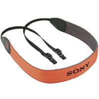 Sony STP-SS1AM Padded Genuine Leather Shoulder Strap for DSLR Digital SLR, Color: Black & Red