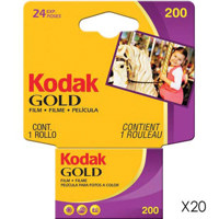 Kodak Kodacolor Gold 200 GB Color Negative Film ISO 200, 35mm Size, 24 Exposure, Pack of 20, (Made in USA for International Use)
