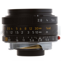 Leica 28mm f/2.8 Elmarit-M ASPHERICAL Compact Wide Angle Manual Focus Lens for the M System, Black - USA