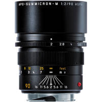 Leica 90mm f/2.0 APO SUMMICRON-M ASPHERICAL - Black Finish - with 6-bit lens identification code - for M & Digital M Systems - U.S.A. Warranty