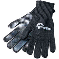 Lowepro Lycra Photo Gloves with Control Dots for a Firm Grip, Medium, Black.