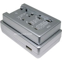 Lenmar SoloXP-X17, Universal Li-Ion Travel Charger with USB Power Port, with Single Plate for Canon BP-208, BP-308 / 315, and Konica-Minolta, Rollei & Vivitar 02491-0026-00 Batteries