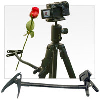 Adorama Rose Holder Clip & Clamp with 13" Aluminum Flexible Rod.
