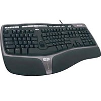 Microsoft Natural Ergo Keyboard 4000 with PS/2 & USB Interface, Black & Silver