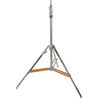 Matthews Hollywood Beefy Baby Double Riser Steel Stand with Rocky Mountain Leg, Supports 22 lbs, Maximum Height 104" (8.7'), Chrome