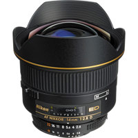Nikon 14mm f/2.8D ED AF Nikkor Super Wide Angle Lens with Gel Filter Holder, Hood & Soft Case, U.S.A.