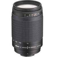 Nikon 70-300mm f/4-5.6G AF Telephoto Zoom-Nikkor Lens with HB-26 Hood - Black Finish - Gray Market