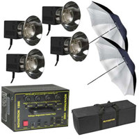 Novatron Studio Kit D1500 - 4 Head Kit with Case & Accessories