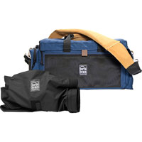 Porta Brace DVO-1U DV Blue Organizer Field Production Bag with Universal Cradle and QSM3 Quick Slick Mini Medium Rain Protector, for most Mini DV Cameras