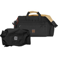 Porta Brace Black with Red Trim DV Organizer Field Production Bag with Universal Cradle and Quick Slick Mini Small Rain Protector, for most Mini DV Cameras