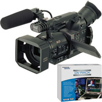 Panasonic AG-DVX100B 3-CCD Mini-DV Cinema Video Camcorder Serious Kit with EFP Soft Carry Case, Side Screen Hood & Serious Magic DV Rack Software