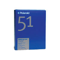Polaroid 51 4x5 B&W Sheet Film (20) - A high-contrast print black and white sheet film designed specifically for copystand photography, graphic arts applications, and fingerprint documentation.