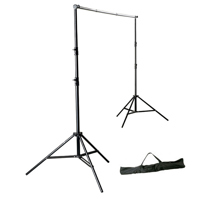 Photoflex First Studio BackDrop Support Kit, with BackDrop Crossbar Pole, 2 DP-LS933 Stands, & Carry Bag