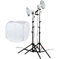 Photoflex First Studio Product Kit, with 2 First Star Lights, Bulbs, Stands & Medium LiteIGLOO
