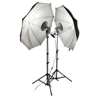 Photoflex First Studio Portrait Kit, with 2 First Star Lights, Bulbs, Stands & Umbrellas