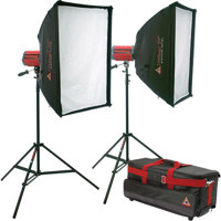 Photoflex StarFlash 300 Gemini LiteDome Kit with Two StarFlash 300ws Monolights, 2 Medium LiteDomes, Connectors, 7'8" LiteStands & Case.