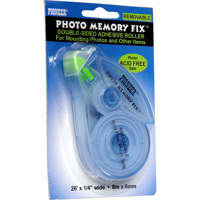 Pioneer Photo Memory Fix, Tape Dispenser with Removeable Archival Double Sided Tape for Mounting Pictures & Memories in a Scrapbook