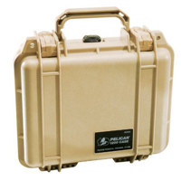 Pelican 1200 Watertight Mini-S Hard Case With Foam Insert - Desert Tan