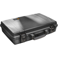 Pelican Large Computer Watertight Hard Case with Foam Insert, for Notebook Computers up to 17" - Black
