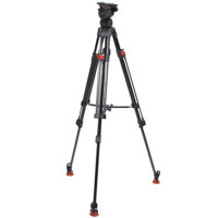 Sachtler System DV 1 SL MCF Tripod Kit with DV 1 Fluid Head, Speed Lock 75 CF Tripod, Mid-level Spreader 75 & DV Bag S, Maximum Load 4.4 lbs.