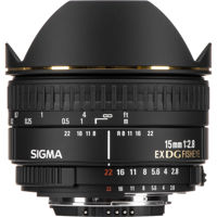 Sigma 15mm f/2.8 EX DG AutoFocus Diagonal Fish-Eye Lens for Nikon AF D Cameras