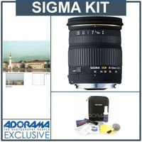 Sigma 18mm - 50mm f/2.8 EX DC Macro AF Zoom Lens Kit, for Olympus Four Thirds mount Digital SLR Cameras. with Tiffen 72mm UV Wide Angle Filter, Professional Lens Cleaning Kit