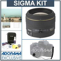 Sigma 30mm f/1.4 EX DC HSM AutoFocus Standard Lens for Olympus Four Thirds mount Digital SLR Cameras, with Tiffen 62mm UV Filter, Lens Cap Leash, Professional Lens Cleaning Kit