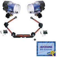 Sea & Sea YS-27DX Dual Strobe Kit with Double Sea Arms and Two Fiber Optic Cables, with FREE $100.00 Adorama Gift Card