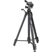 Sunpak 6601UT Video/Photo Tripod with 3-Way Fluid Effect Head & Quick Release, Extends to 58.3", Supports 4.4 lbs, Champagne Finish