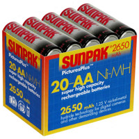 Sunpak Set of Twenty AA 2650mAh Batteries