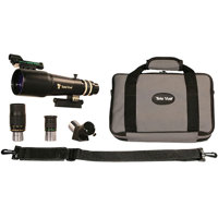 Tele Vue 60mm Spotting Scope Package with Scope, Erect Prism,Qwik-Point Finder, 2 Eyepieces: 8-24mm Zoom (15-45x), 5mm Nagler Type 6 (72x), and Custom Fitted Carry Bag