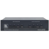 Kramer Vs-4x4fw Desktop Firewire 4x4 Mechanical switcher for firewire (ieee 1394) signals, using 6 pin connectors