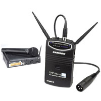 Samson Micro 32 Channel Wireless System with H32 Handheld Transmitter and Audix OM-5 Cardioid Microphone