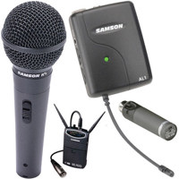 Samson Airline Series Combination System, with Handheld & Lavalier UHF Wireless Microphones.