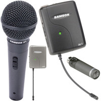 Samson Wireless Handheld & Lavalier Combination Microphone System.