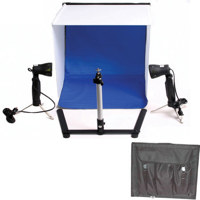 Adorama Portable Studio In-A-Bag, with Soft Light Box, Adjustable Camera Stand, x 2800k Halogen Lamps & Custom Carrier