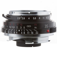 Voigtlander Color-Skopar Pan Type II 35mm f/2.5 Wide Angle Leica M Mount Lens - Black