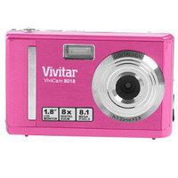 Vivitar ViviCam 8018 8.1 Megapixel Digital Camera, 8x Digital Zoom & Face and Smile Detection, Pink