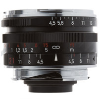 Zeiss Ikon Super Wide Angle 21mm f/4.5 C Biogon T* ZM Series Manual Focus Lens with Standard M-Mount, Black