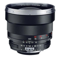 Zeiss Ikon 85mm f/1.4 Planar T* ZF Manual Focus Telephoto Lens for the Nikon F (AI-S) Bayonet SLR System.
