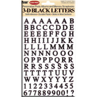 Pioneer Self-Adhesive 3-D Black Letters