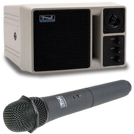 Anchor Audio AN-130U1 Powered Speaker Monitor with 1 Wireless Receiver and Wireless Handheld Mic