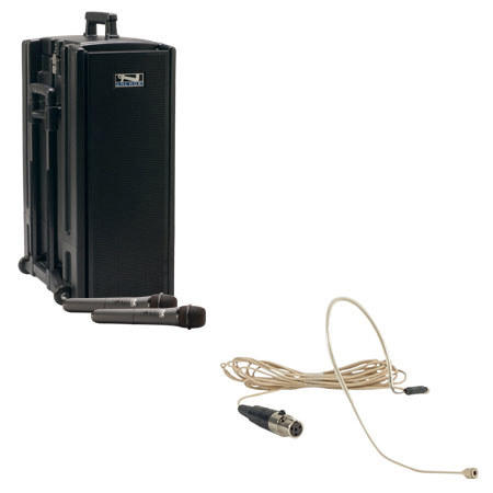 Anchor Audio Beacon BDP-7500/HH/EM AC/DC Powered Sound System with MP3 Player, 2 Receiver, Handheld/Ultralite Microphones, Bodypack Transmitter