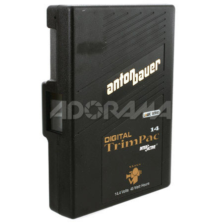 Anton Bauer Logic Series Digital TrimPac 14 Nickel Cadmium Battery, 14.4 volts, 45 watt hours, Anton Bauer 3-Stud Gold Mount