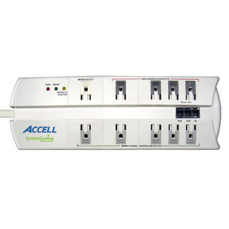 Accell GreenGenius Smart Surge Protector and Power Conditioner for Home or Office, 10 Outlets