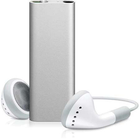 Apple iPod Shuffle 3rd Gen 4GB Digital Player with VoiceOver, 1000 Songs Capacity, Silver image